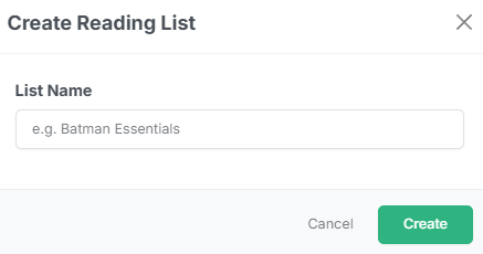 Create Reading List