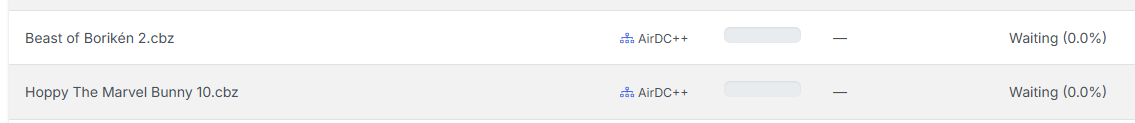 DC++ in the download status page