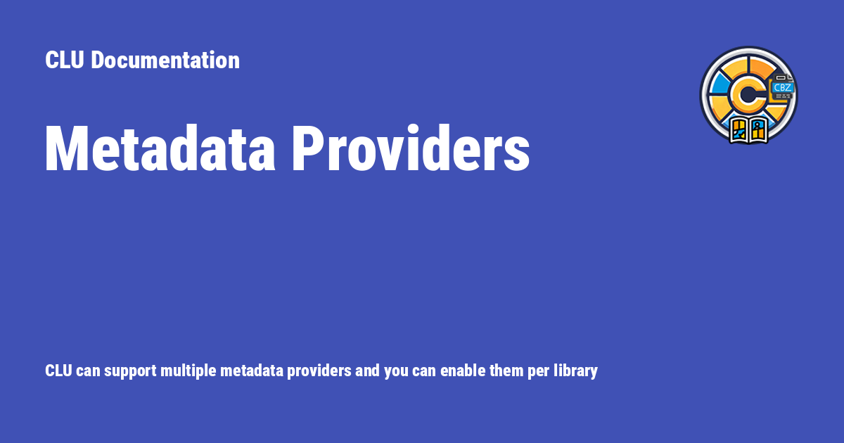 MetaData Providers - CLU Documentation