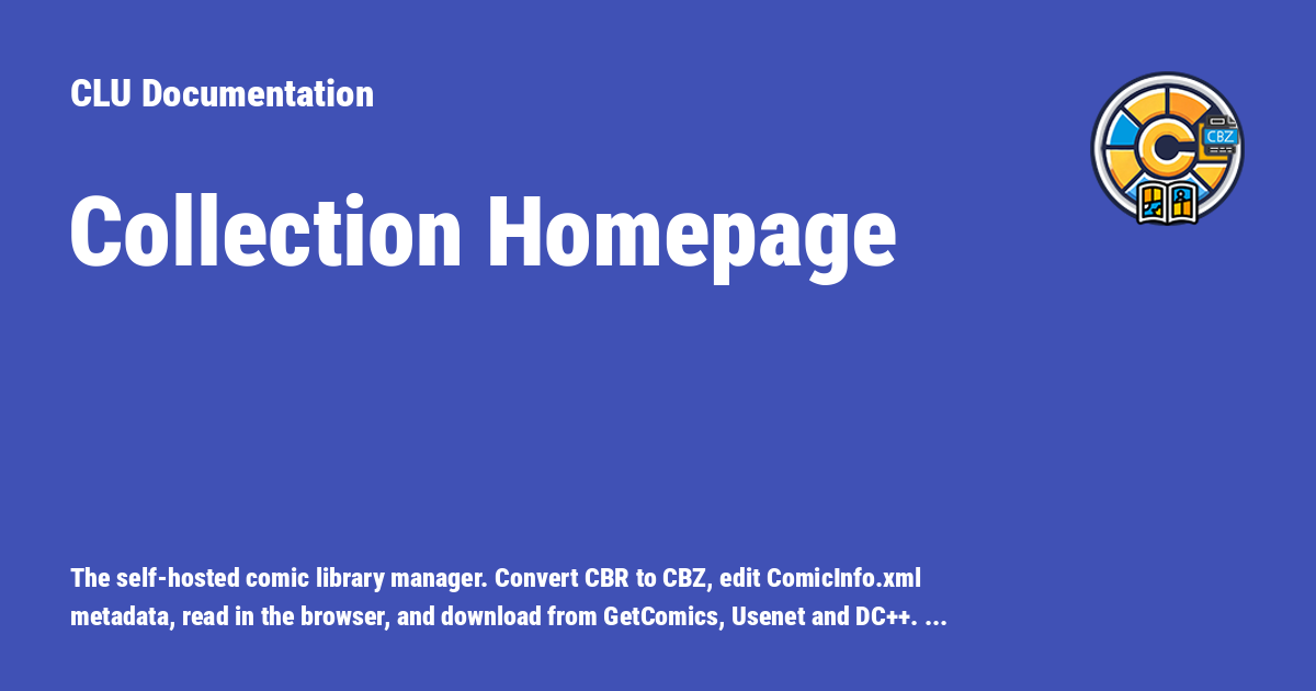 Collection Homepage - CLU Documentation