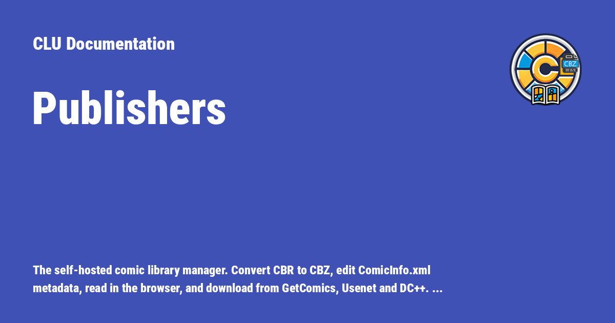 Publishers - CLU Documentation