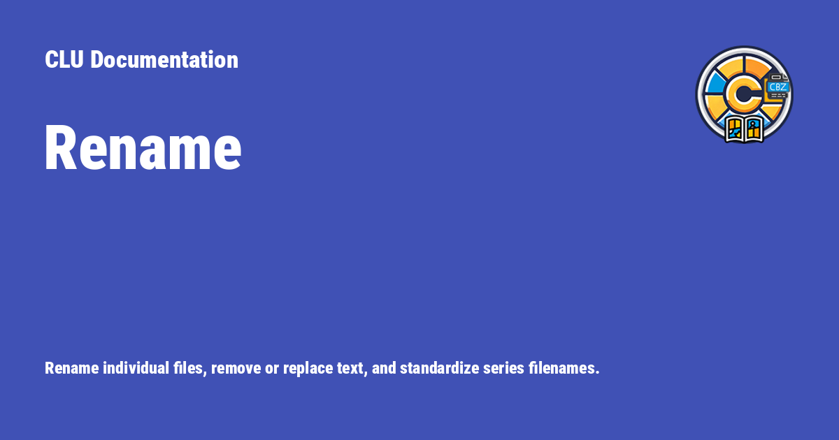 Rename - CLU Documentation