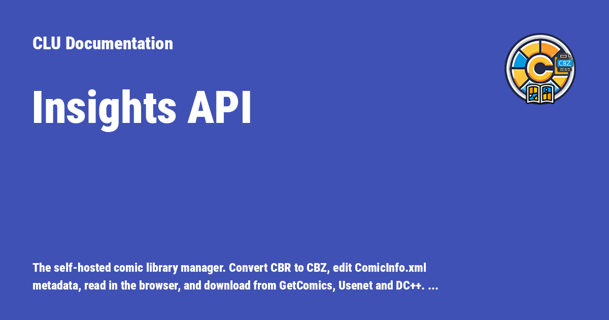 Api Lu Insights API - CLU Documentation