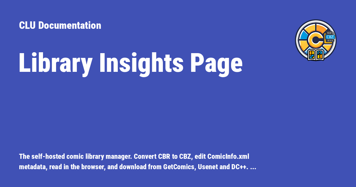 Library Insights Page - CLU Documentation