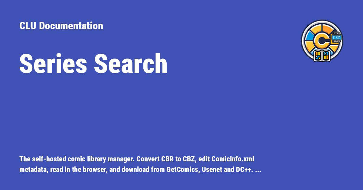 Series Search - CLU Documentation