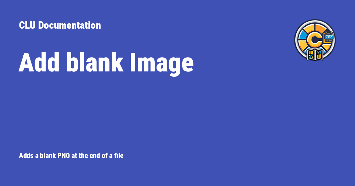 Add blank Image - CLU Documentation