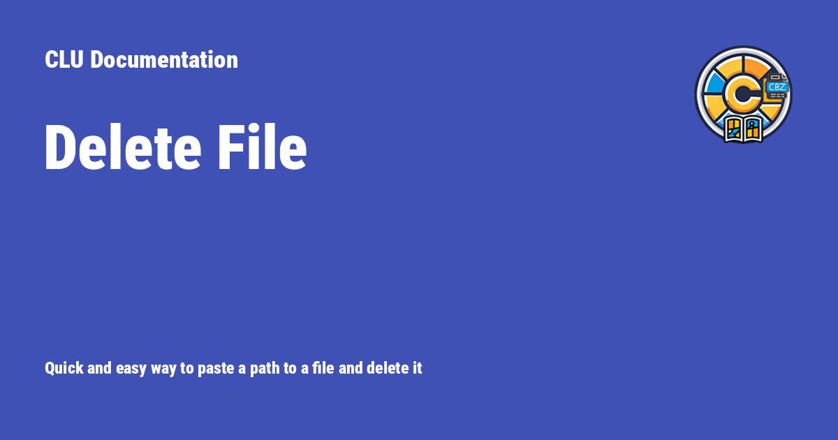 Delete File - CLU Documentation