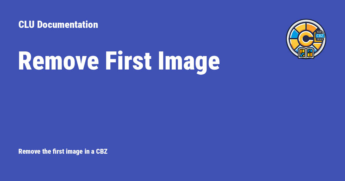Remove First Image - CLU Documentation