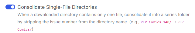Consolidate Single-File Directories