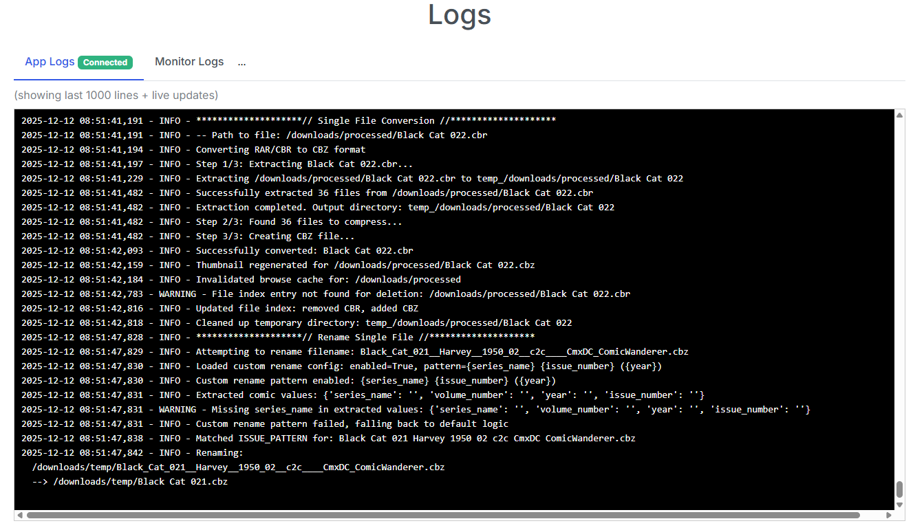 Example App Log