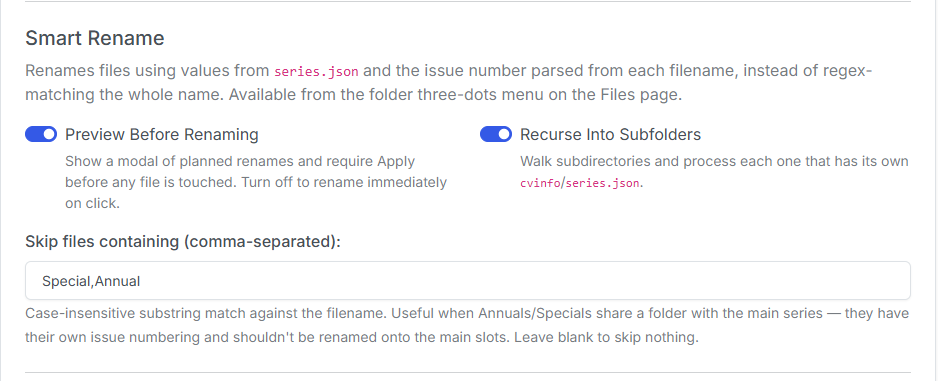 Smart Rename with Exclude Terms
