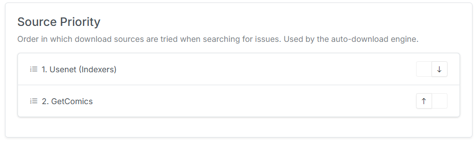 Source Priority