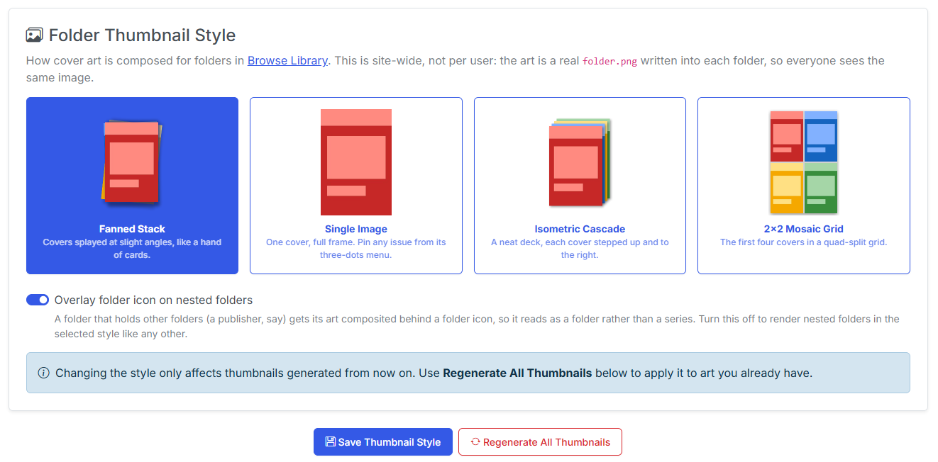 Folder thumbnail style picker
