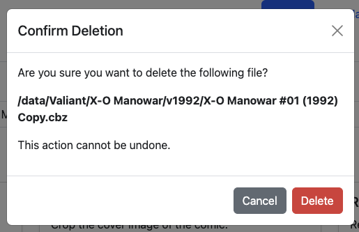 Delete Confirmation